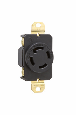 Product image for Pass & Seymour L1930-R Receptacle Single 4Wire 30Amp 277/480Volt Turnlok