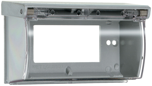 Product image for Pass & Seymour 3703 Gray Plastic Weatherproof Thermoplastic Self-Closing Cover