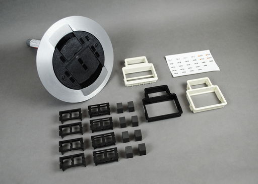 Product image for Wiremold AMD8ATCGY AMD8ATC-Series Assembled Communications Poke-Thru Device