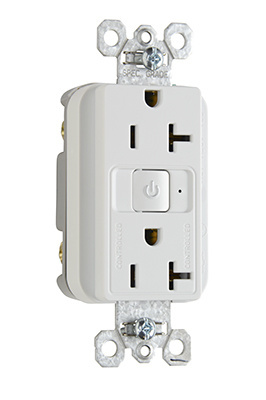 Product image for Pass & Seymour RF26352CH-W RF Plugload Receptacle, Half Control, 20A 125V - White