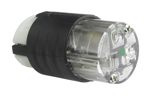 Product image for Pass & Seymour PS5369-XHG Straight Blade Connector, 2pole 3wire, 20A 125V, Hospital Grade