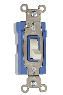 Product image for Pass & Seymour PT15AC3-LA PlugTail™ 3Way Toggle Switch, 15A 120/277V - Light Almond