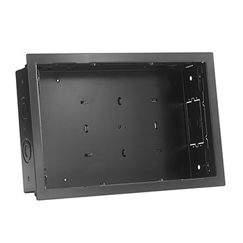 Product image for Wiremold WMPAC525F In-Wall Storage Box, for A/V, Power & Data, w/ Flange, 9" x 14.25" x 3.9", Black Flange