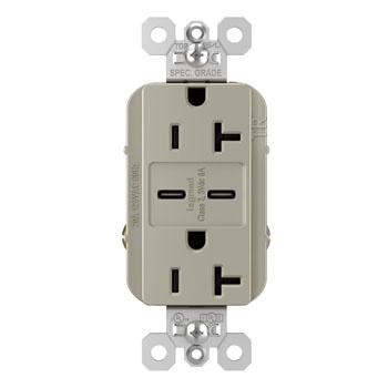 Product image for P&S TR20USBCC6NI 20A 125V TR REC +