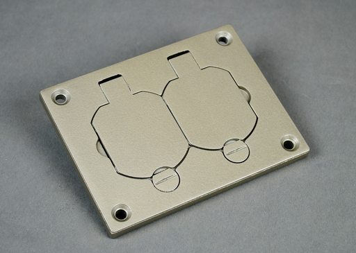 Product image for Wiremold 828R-TCAL-NK Omnibox™ Rectangular Nickel Duplex Cover Plate