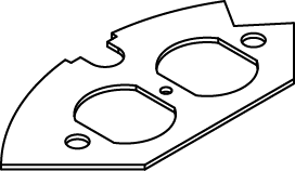 Product image for LCAN CRFB-D-3 DUPLEX DEVICE PLATE #
