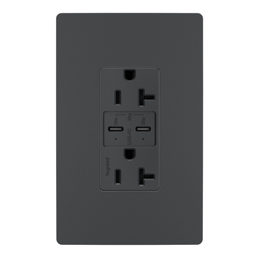 Mayer-DDS-radiant® 20A Tamper Resistant Ultra Fast PLUS Power Delivery USB Type C/C Outlet, Graphite-1