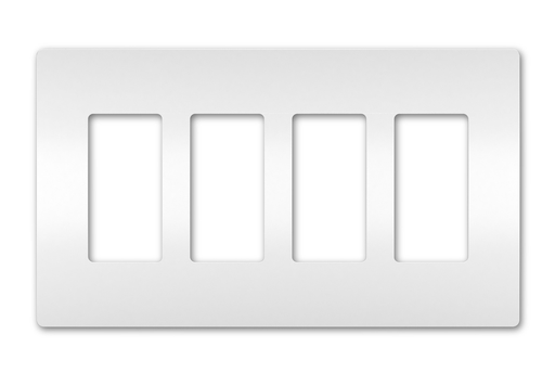 Product image for Pass & Seymour RWP264-W 4Gang Screwless Wall Plate, Radiant&#174; - White