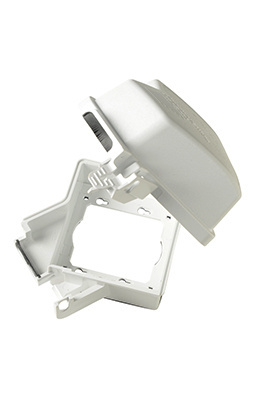 Product image for Pass & Seymour WIUCED20WL Extra Heavy-Duty While-In-Use Weatherproof Cover, 2 Gang - White