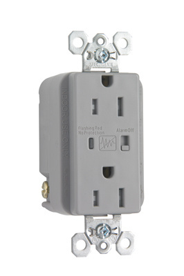 Product image for SPD RECP TR 15A/125V ALARM GRY