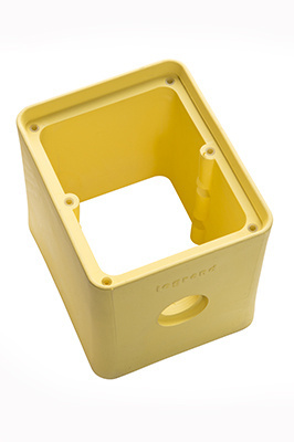 Product image for P&S 3200 2G YEL RUBBER BOX, 1 - 3/4