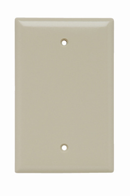 Product image for Pass & Seymour SPJ13-I 1-Gang Blank Ivory Smooth Thermoset Plastic Junior-Jumbo Wallplate