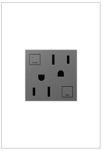 Product image for Pass & Seymour AGFTR2152-M4 Tamper-Resistant GFCI, 15A - Magnesium