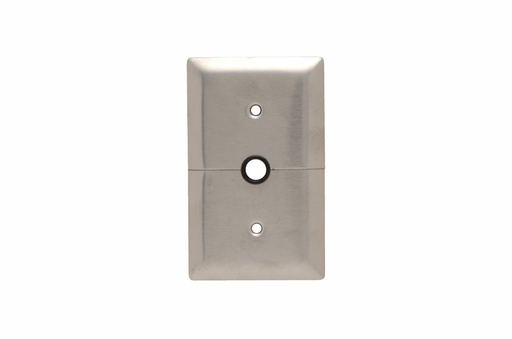 Product image for Pass & Seymour SS752 1Gang Wall Plate, Split TV/Coax, 17/32" Hole - 302/304 Stainless Steel
