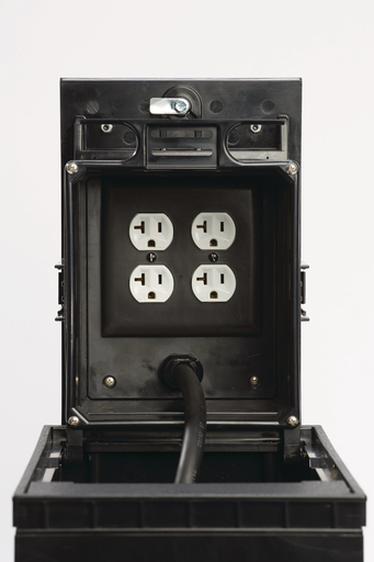 Mayer-DDS-Exterior Box Cover Assembly, 2 NEMA 5-20R Locking Receptacles (2 Circuits), Black (COVER ONLY)-1