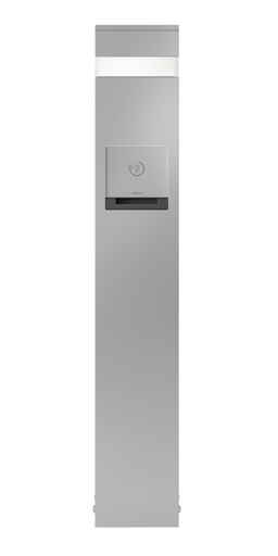 Mayer-DDS-Charging Station with Area Light, 2-Gang, (1) Duplex GFCI, (1) 4-Port USB-A Outlet - Silver-1