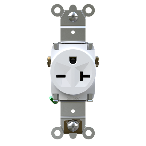 Product image for P&S TR5871W TR SGL REC 20A/250V S+B