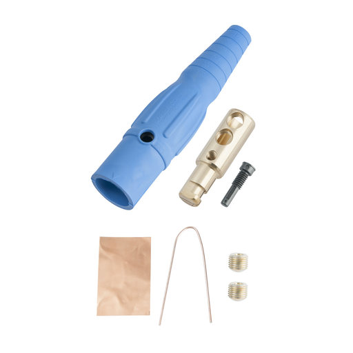 Pass & Seymour PS40-MB-BL Male Cam Device Plug, 400A 600V, Cable Size 2/0-4/0 - Blue Product image for Pass & Seymour PS40-MB-BL Male Cam Device Plug, 400A 600V, Cable Size 2/0-4/0 - Blue