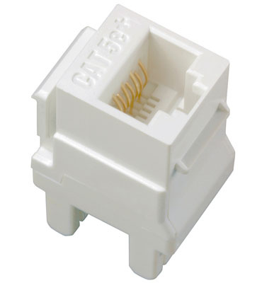 Product image for Pass & Seymour AC5ERJ45W1 Cat 5e T568-AB Keystone Insert - White
