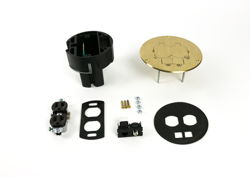 Product image for Wiremold 863DPCOM Dual Service Floor Box Kit