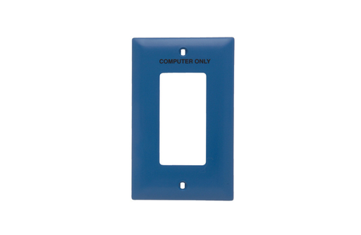 Pass & Seymour TP26-BL 1Gang Wall Plate, Decorator, Nylon, Standard - Blue Product image for Pass & Seymour TP26-BL 1Gang Wall Plate, Decorator, Nylon, Standard - Blue