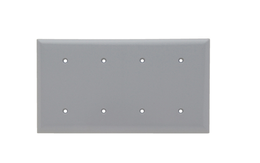 Product image for P&S SP44GRY SMOOTH WALL PLATE 4G BL