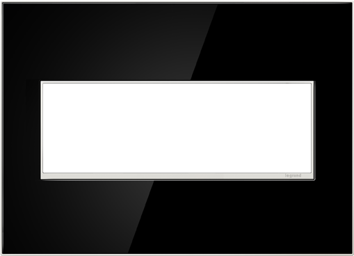 Product image for Pass & Seymour AWM3G-MB4 3-Gang 2-Module Wall Plate - Mirror Black