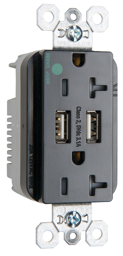 Product image for P&S TR8300HUSBBK DUP REC 20A TR HG