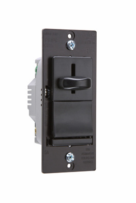 Product image for Pass & Seymour LSSC5-PBK Decorator Slide Fan Control, Preset/3-Speed/5amp - Black
