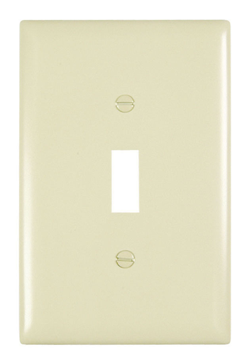 Product image for Pass & Seymour TPJ1-LA 1Gang Wall Plate, Toggle Switch, Nylon, Jumbo - Light Almond