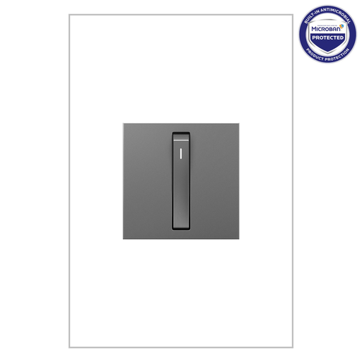 Product image for Pass & Seymour ASWR1532-M4 15A 120V Single Pole/3-Way 2-Module Whisper Switch - Magnesium