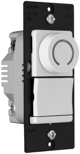 Product image for Pass & Seymour DRSC53-PWV Continuously Variable Preset Fan Speed Control, 5A/3way/Single Pole - White