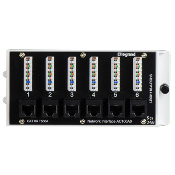 Product image for OnQ AC106A6 6 PORT CAT6A NETWORK IN