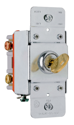 Product image for Pass & Seymour PS20AC3-KL 3way Key Lock Back & Side Wire, 20A 120/277V