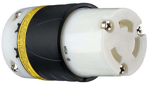 Product image for Pass & Seymour L630-CGCM Locking Ground Continunity Monitoring GCM Connector, 30A 250V (L6-20R)