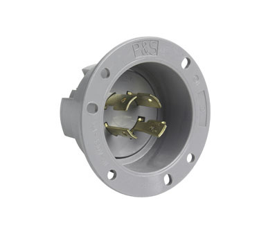 Product image for Pass & Seymour L1620-FI Turnlok Flanged Inlet, 4wire, 20A 480V