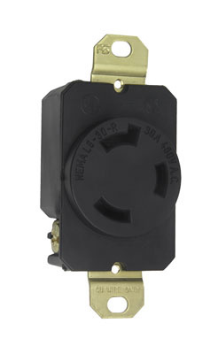 Product image for Pass & Seymour L830-R Turnlok Single Receptacle, 3wire, 30amp 480V