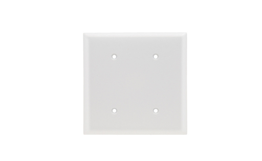 Product image for Pass & Seymour SP24-W 2Gang Wall Plate, Blank, Strap Mount, Standard - White