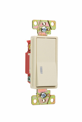 Product image for Pass & Seymour 2626-I Three-way, Back and Side Wire, Illuminated Decorator Switch, 20 amps, 120V - Ivory