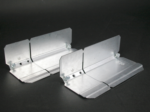 Product image for Wiremold DS4001 6" Satin Anodized Steel Multiple Channel Raceway Adjust-to-Fit Coupling