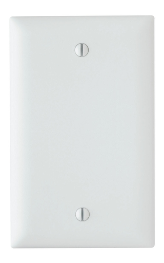 Pass & Seymour TP13-W 1Gang Wall Plate, Blank, Box Mount, Nylon, Standard - White Product image for Pass & Seymour TP13-W 1Gang Wall Plate, Blank, Box Mount, Nylon, Standard - White