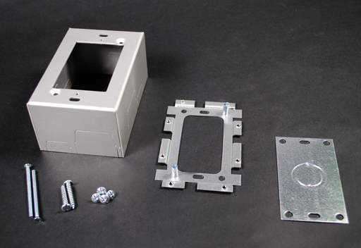 Product image for Wiremold AL2044 4-5/8 x 3-1/16 x 2-1/4" 1-Gang 1-Channel Aluminum Raceway Device Box