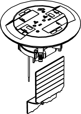 Product image for Wiremold 881CTCGY 5-1/2 x 6 x 4-1/4" PVC Floor Box Cover Kit with Gray Flange