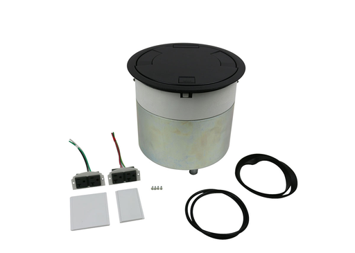 Product image for Wiremold 10ATCPBK 10" Black Recessed Prewired Assembly with Surface Style Cover