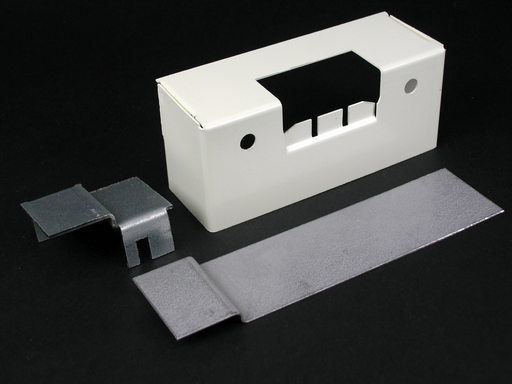 Product image for Wiremold V4089 4-3/4 x 2 x 1-5/8" Ivory Steel Reducing Connector