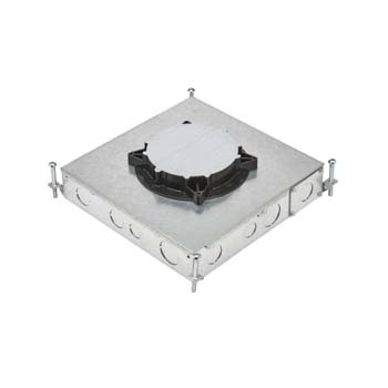 Product image for Wiremold RFB4E 13-1/8 x 13-1/8 x 4-1/16" Steel Rectangular Recessed Floor Box