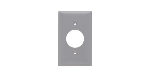 Product image for Pass & Seymour SP7-GRY 1Gang Wall Plate, Single Receptacle, Standard - Gray