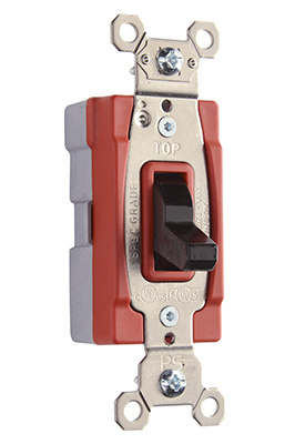 Product image for Pass & Seymour PT20AC3 PlugTail™ 3Way Toggle Switch, 20A 120/277V - Brown