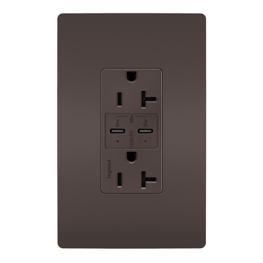 Mayer-DDS-radiant® 20A Tamper Resistant Ultra Fast PLUS Power Delivery USB Type C/C Outlet, Brown-1