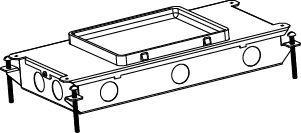 Product image for LCAN RFB2-SS STL SHL FLR BX RECT 2-